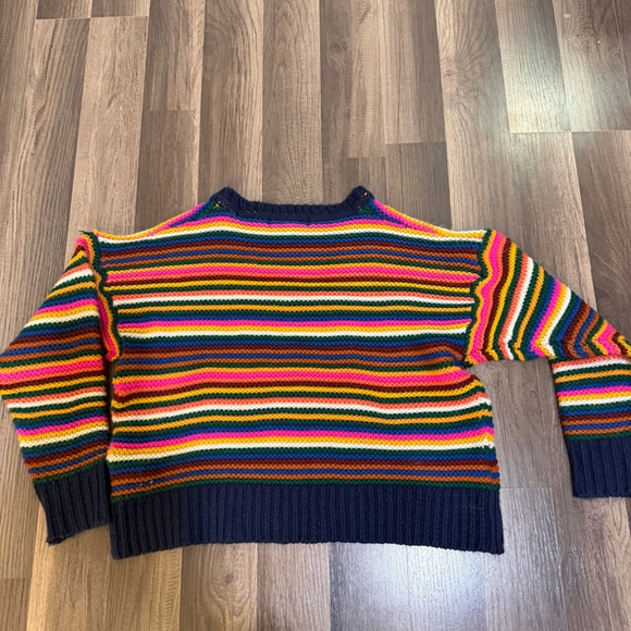 Colorful Cropped Striped Y2K aesthetic Sweater Forever 21 S - Picture 3 of 10